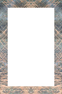 Retro desenli eski boyalı çerçeve