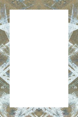 Retro desenli eski boyalı çerçeve