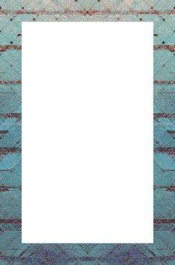 Retro desenli eski boyalı çerçeve