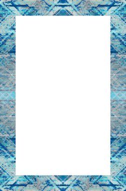 Retro desenli eski boyalı çerçeve