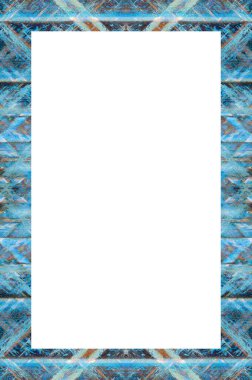 Retro desenli eski boyalı çerçeve