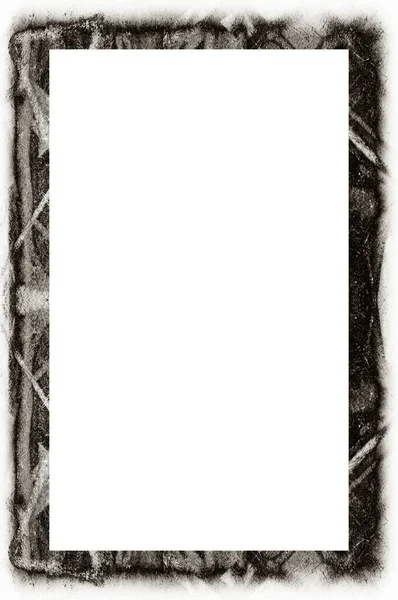 Старая Покрашенная Рамка Ретро Рисунком — стоковое фото
