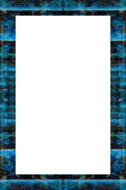 Retro desenli eski boyalı çerçeve