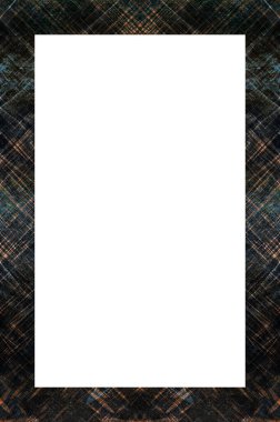 Retro desenli eski boyalı çerçeve