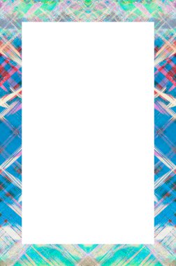 Retro desenli eski boyalı çerçeve