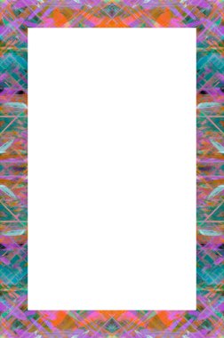 Retro desenli eski boyalı çerçeve