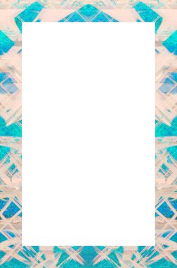 Retro desenli eski boyalı çerçeve