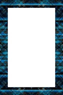 Retro desenli eski boyalı çerçeve