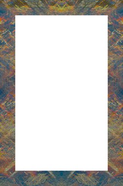 Retro desenli eski boyalı çerçeve