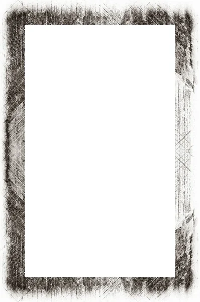 Старая Покрашенная Рамка Ретро Рисунком — стоковое фото