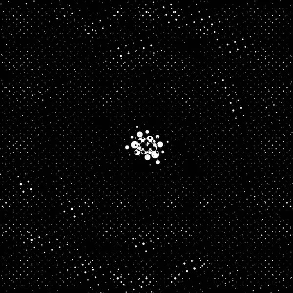 点線のパターンを持つ暗い幾何学的なグランジの背景 — ストック写真