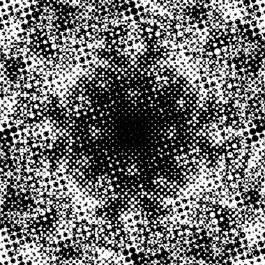 Grunge 'un arka planı küçük siyah ve beyaz halkalardan yapılmıştır. Yuvarlak Şekilli Soyut Kaplama Deseni