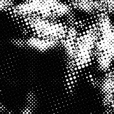 Grunge 'un arka planı küçük siyah ve beyaz halkalardan yapılmıştır. Yuvarlak Şekilli Soyut Kaplama Deseni