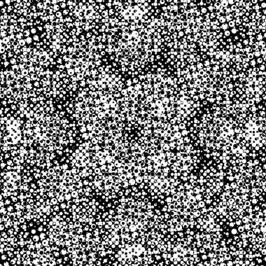 Grunge 'un arka planı küçük siyah ve beyaz halkalardan yapılmıştır. Yuvarlak Şekilli Soyut Kaplama Deseni