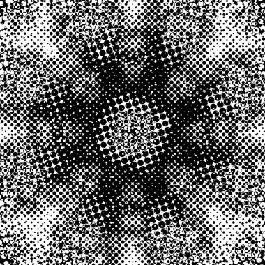 Grunge 'un arka planı küçük siyah ve beyaz halkalardan yapılmıştır. Yuvarlak Şekilli Soyut Kaplama Deseni