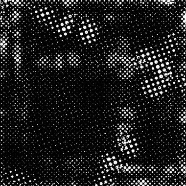 Grunge 'un arka planı küçük siyah ve beyaz halkalardan yapılmıştır. Yuvarlak Şekilli Soyut Kaplama Deseni
