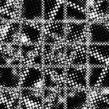 Grunge 'un arka planı küçük siyah ve beyaz halkalardan yapılmıştır. Yuvarlak Şekilli Soyut Kaplama Deseni
