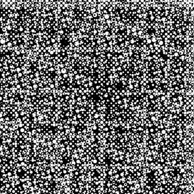 Grunge 'un arka planı küçük siyah ve beyaz halkalardan yapılmıştır. Yuvarlak Şekilli Soyut Kaplama Deseni