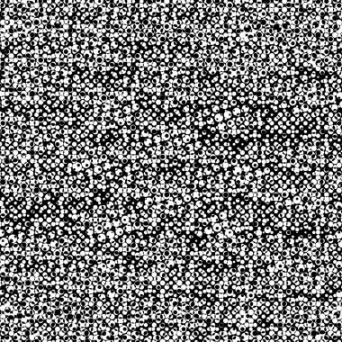 Grunge 'un arka planı küçük siyah ve beyaz halkalardan yapılmıştır. Yuvarlak Şekilli Soyut Kaplama Deseni