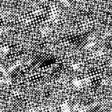 Grunge 'un arka planı küçük siyah ve beyaz halkalardan yapılmıştır. Yuvarlak Şekilli Soyut Kaplama Deseni