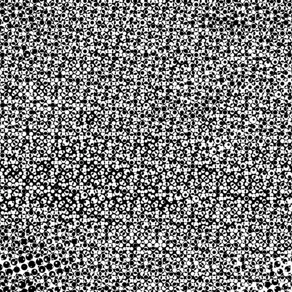 Grunge Fond Fait Petits Cercles Noirs Blancs Modèle Abstrait Superposition — Photo