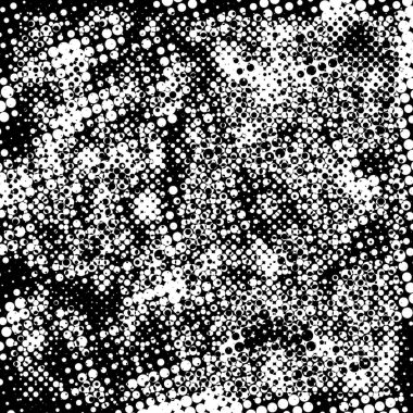 Grunge 'un arka planı küçük siyah ve beyaz halkalardan yapılmıştır. Yuvarlak Şekilli Soyut Kaplama Deseni