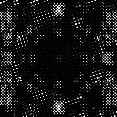 Grunge 'un arka planı küçük siyah ve beyaz halkalardan yapılmıştır. Yuvarlak Şekilli Soyut Kaplama Deseni