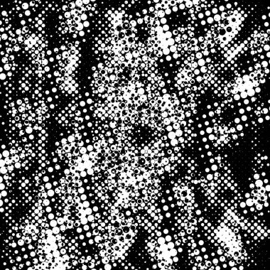 Grunge 'un arka planı küçük siyah ve beyaz halkalardan yapılmıştır. Yuvarlak Şekilli Soyut Kaplama Deseni
