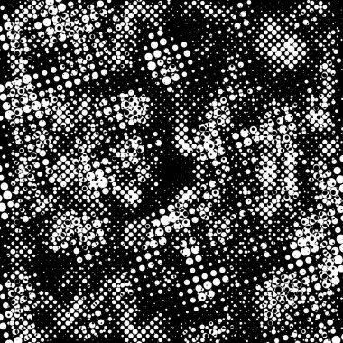 Grunge 'un arka planı küçük siyah ve beyaz halkalardan yapılmıştır. Yuvarlak Şekilli Soyut Kaplama Deseni