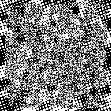 Grunge 'un arka planı küçük siyah ve beyaz halkalardan yapılmıştır. Yuvarlak Şekilli Soyut Kaplama Deseni