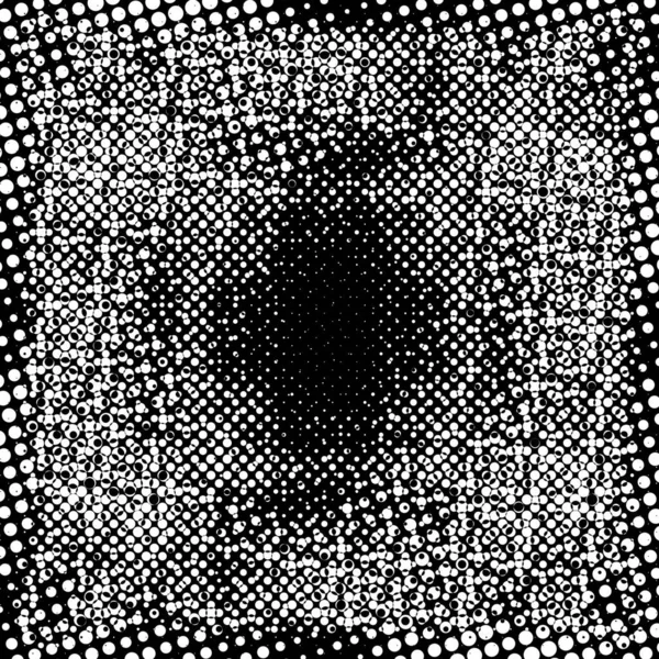 Grunge Achtergrond Gemaakt Van Kleine Zwarte Witte Cirkels Abstract Overlay — Stockfoto