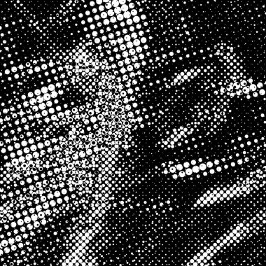  Siyah ve beyaz dairelerin yuvarlak şekilleriyle soyut örtüşme deseni