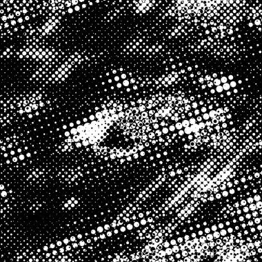 Grunge 'un arka planı küçük siyah ve beyaz halkalardan yapılmıştır. Yuvarlak Şekilli Soyut Kaplama Deseni