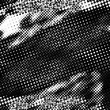 Grunge 'un arka planı küçük siyah ve beyaz halkalardan yapılmıştır. Yuvarlak Şekilli Soyut Kaplama Deseni