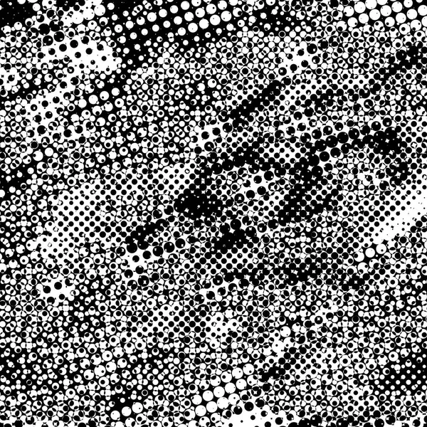 Grunge Fondo Hecho Pequeños Círculos Negros Blancos Patrón Superposición Abstracta — Foto de Stock