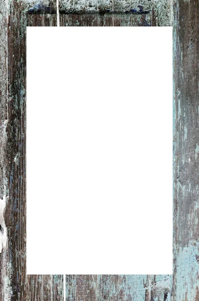 Teil Der Alten Holztür Schlechtem Zustand Mit Abblätternder Farbe — Stockfoto