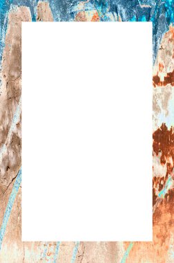 Yaşlı Grunge Soyulmuş Boyalı Duvar Çerçevesi Soyulmuş Antika Çatallı Doku. 