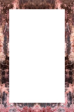 Yaşlı Grunge Soyulmuş Boyalı Duvar Çerçevesi Soyulmuş Antika Çatallı Doku. 