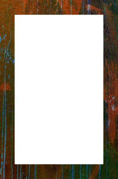 Old Grunge Weathered Peeled Painted Plaster Wall Frame Abstract Antique — Stock Photo, Image