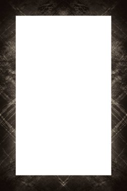  Yaşlı Grunge soyulmuş, soyulmuş, plastik duvarlı, soyulmuş antika çatallı desenli bir çerçeve. Retro Stucco çizilmiş desen. Resim ve Metin için Boş Alan. 