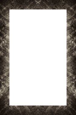  Yaşlı Grunge soyulmuş, soyulmuş, plastik duvarlı, soyulmuş antika çatallı desenli bir çerçeve. Retro Stucco çizilmiş desen. Resim ve Metin için Boş Alan. 