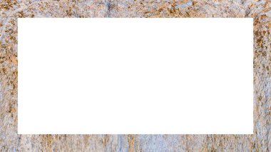Yaşlı Grunge soyulmuş, soyulmuş, plastik duvarlı, soyulmuş antika çatallı desenli bir çerçeve. Retro Stucco çizilmiş desen. Resim için Boş Alan, Metin. Dikdörtgen yatay Sancak