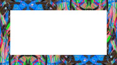 Yaşlı Grunge soyulmuş, soyulmuş, plastik duvarlı, soyulmuş antika çatallı desenli bir çerçeve. Retro Stucco çizilmiş desen. Resim için Boş Alan, Metin. Dikdörtgen yatay Sancak