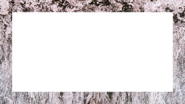 Yaşlı Grunge soyulmuş, soyulmuş, plastik duvarlı, soyulmuş antika çatallı desenli bir çerçeve. Retro Stucco çizilmiş desen. Resim için Boş Alan, Metin. Dikdörtgen yatay Sancak