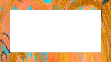 Yaşlı Grunge soyulmuş, soyulmuş, plastik duvarlı, soyulmuş antika çatallı desenli bir çerçeve. Retro Stucco çizilmiş desen. Resim için Boş Alan, Metin. Dikdörtgen yatay Sancak