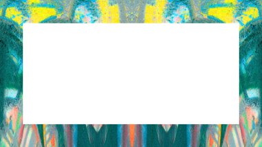 Yaşlı Grunge soyulmuş, soyulmuş, plastik duvarlı, soyulmuş antika çatallı desenli bir çerçeve. Retro Stucco çizilmiş desen. Resim için Boş Alan, Metin. Dikdörtgen yatay Sancak