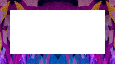 Yaşlı Grunge soyulmuş, soyulmuş, plastik duvarlı, soyulmuş antika çatallı desenli bir çerçeve. Retro Stucco çizilmiş desen. Resim için Boş Alan, Metin. Dikdörtgen yatay Sancak