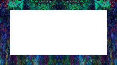 Yaşlı Grunge soyulmuş, soyulmuş, plastik duvarlı, soyulmuş antika çatallı desenli bir çerçeve. Retro Stucco çizilmiş desen. Resim için Boş Alan, Metin. Dikdörtgen yatay Sancak