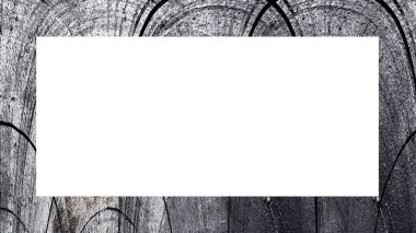 Yaşlı Grunge soyulmuş, soyulmuş, plastik duvarlı, soyulmuş antika çatallı desenli bir çerçeve. Retro Stucco çizilmiş desen. Resim için Boş Alan, Metin. Dikdörtgen yatay Sancak