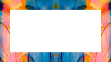 Yaşlı Grunge soyulmuş, soyulmuş, plastik duvarlı, soyulmuş antika çatallı desenli bir çerçeve. Retro Stucco çizilmiş desen. Resim için Boş Alan, Metin. Dikdörtgen yatay Sancak